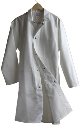 Coats with Large Snaps | Large Snap Coat, 3 Inside Pockets (White ...