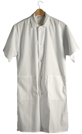 Men's (Unisex) Lab Coat | Short Sleeve Lab Coat, 2 Pockets (White ...