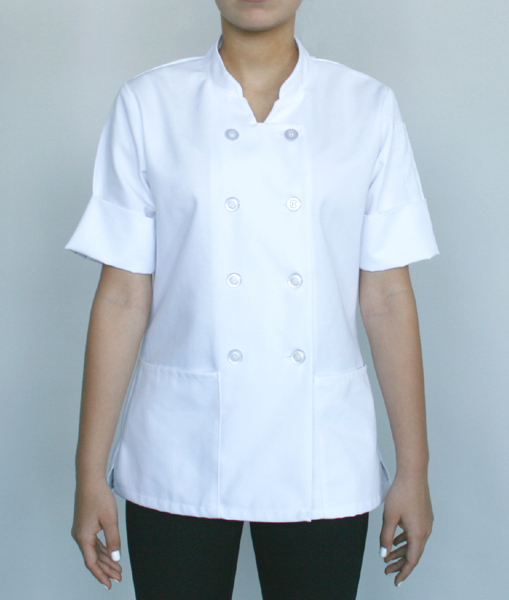 Women's short sleeve jacket (White) - XS